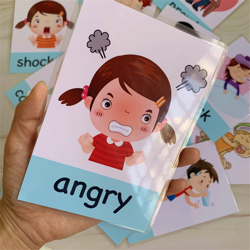 Educational Flash Card - 14 pz Montessori Baby Inglese Carte