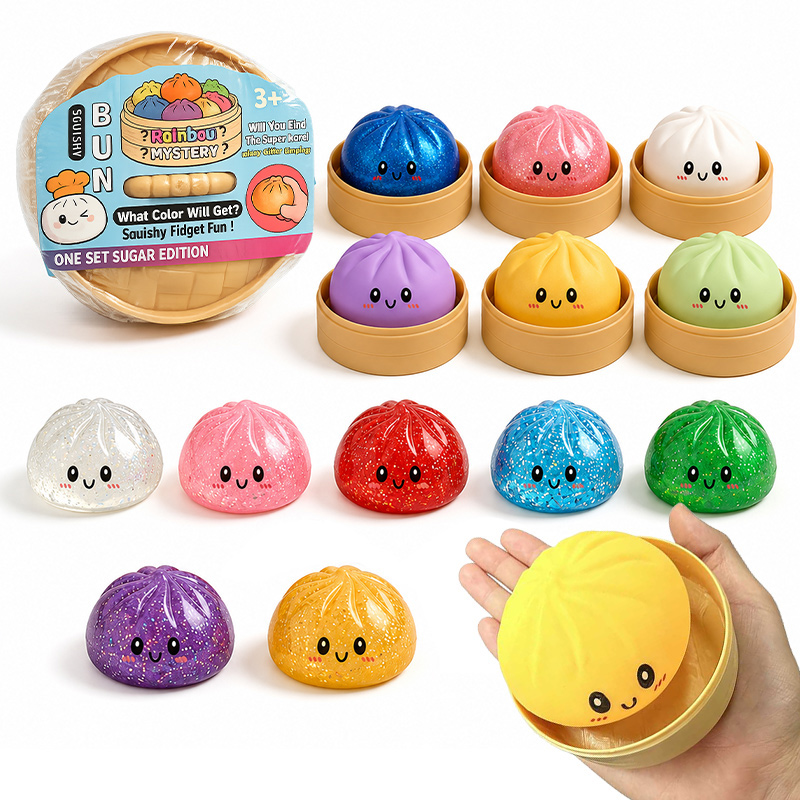 Kids Toys Dumplings - Giocattolo Squishy Glitterato a Forma di
