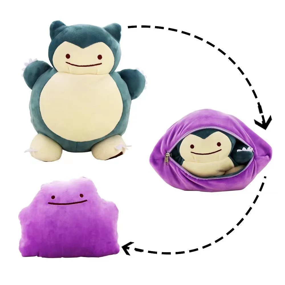 Kids Toys Japan - Cuscino Reversibile Pokemon Anime 20cm, Peluche