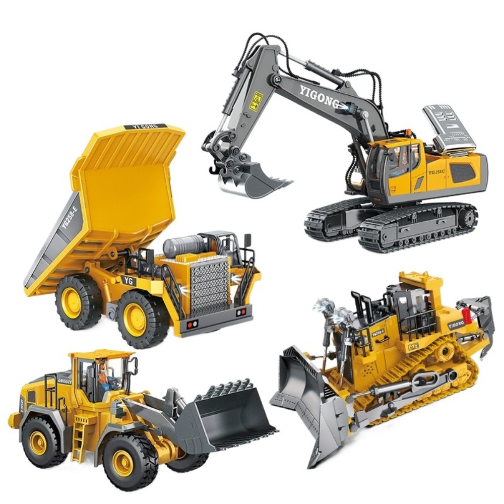 Kids' Toys Channel - Escavatore Telecomandato 2.4G, Camion Ribaltabile in