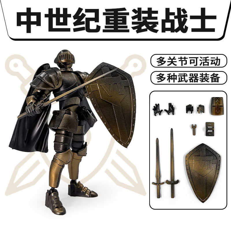 Kids Toys And Games - Bambola Vintage Guerriero Medievale Multi-Articolata, Bambola