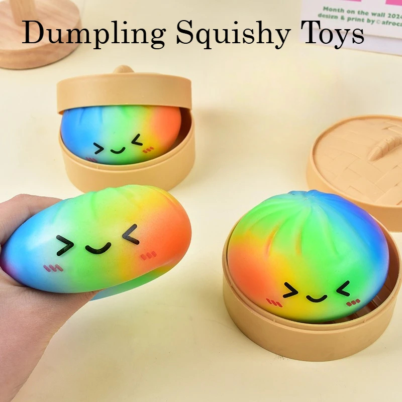Kids Toys Dumplings - Giocattolo Squishy a Forma di Raviolo