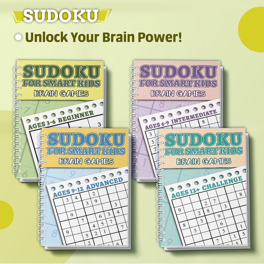 Kids Toys And Games - Set di Libri Puzzle Sudoku per