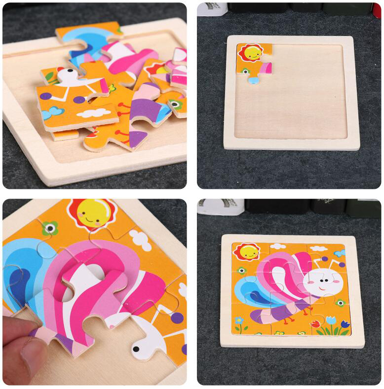 4 Pz/lotto 3D Puzzle di Legno  - Kids Toys Deals recensione e prezzo